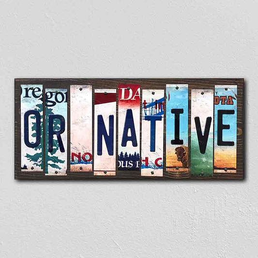 OR Native License Plate Tag Strips Novelty Wood Signs