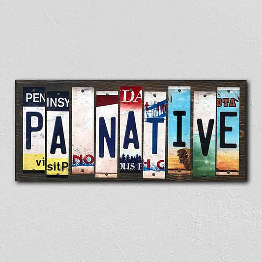 PA Native License Plate Tag Strips Novelty Wood Signs