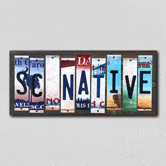 SC Native License Plate Tag Strips Novelty Wood Signs