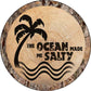 Ocean Made Me Salty - metal sign wall decor