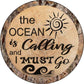 Ocean Is Calling - metal sign wall decor