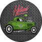 Green Hotrod - metal sign wall decor