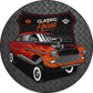 Lifted Orange Hotrod - metal sign wall decor