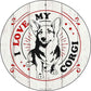 I Love My Corgi - metal sign wall decor