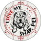 I Love My Shar Pei - metal sign wall decor