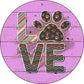 Love Paw Print - metal sign wall decor