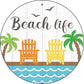 Beach Life - metal sign wall decor
