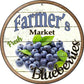 Blueberries - metal sign wall decor
