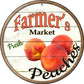 Peaches - metal sign wall decor