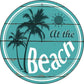 At The Beach - metal sign wall decor