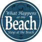 Happens At The Beach - metal sign wall decor