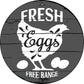 Fresh Eggs Free Range - metal sign wall decor