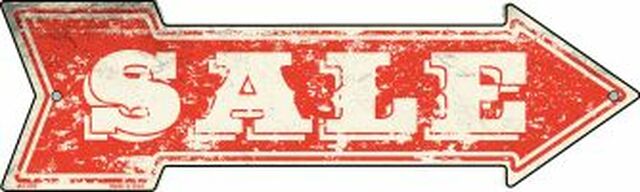 For Sale to the Right Metal Arrow