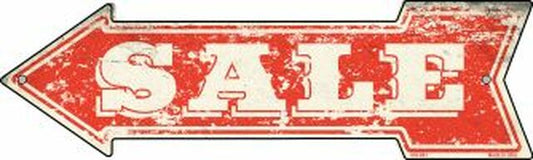 For Sale to the Left Metal Arrow