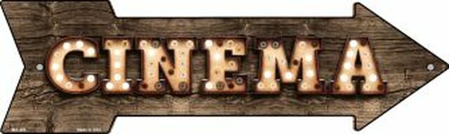 Cinema Bulb Letters Metal Arrow