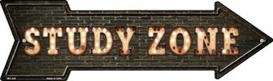 Study Zone Bulb Letters Metal Arrow