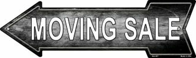 Moving Sale Left Metal Arrow