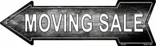 Moving Sale Left Metal Arrow