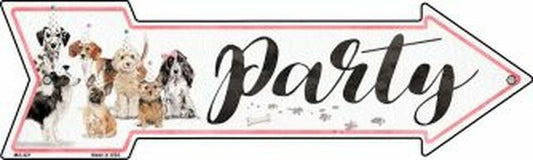 Dog Party Metal Arrow
