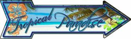 Tropical Paradise Metal Arrow