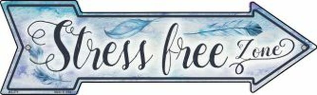 Stress Free Zone Metal Arrow