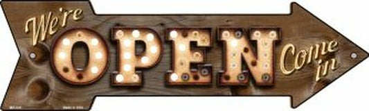 Were Open Bulb Letters Metal Arrow