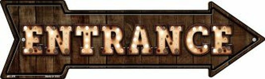 Entrance Bulb Letters Metal Arrow