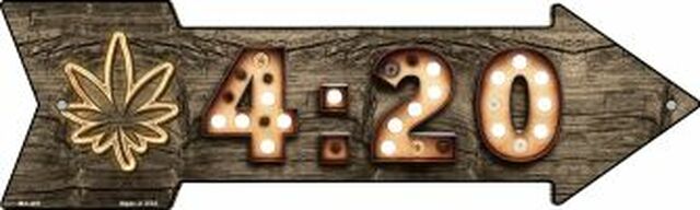 4:20 Bulb Letters Metal Arrow