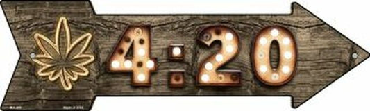4:20 Bulb Letters Metal Arrow