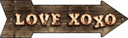 Love XOXO Bulb Letters Metal Arrow