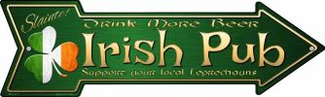 Irish Pub Metal Arrow