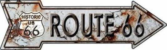 Rusty Route 66 Metal Arrow