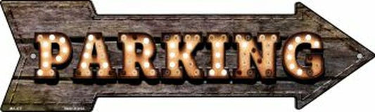 Parking Bulb Letters Metal Arrow