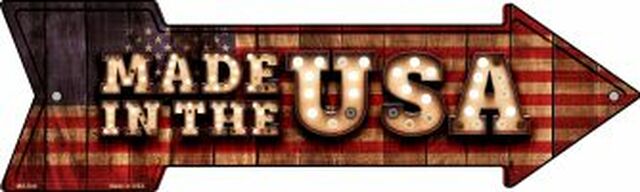 Made in the USA Bulb Letters Metal Arrow
