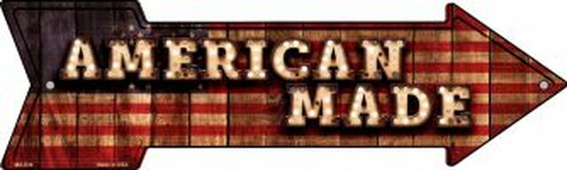 American Made Bulb Letters Metal Arrow