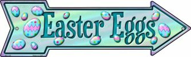 Easter Eggs Metal Arrow