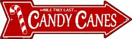 Candy Canes Metal Arrow