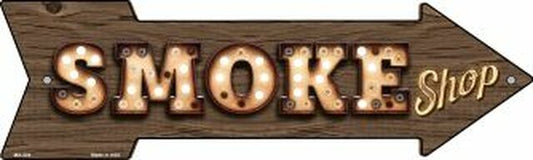 Smoke Shop Bulb Letters Metal Arrow