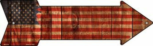 American Flag Painted Metal Arrow