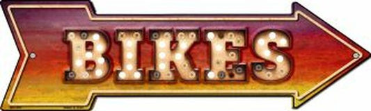 Bikes Bulb Letters Metal Arrow