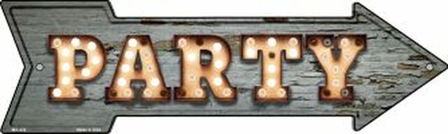 Party Bulb Letters Metal Arrow