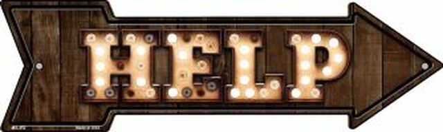 Help Bulb Letters Metal Arrow