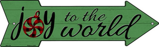 Joy To The World Metal Arrow Sign