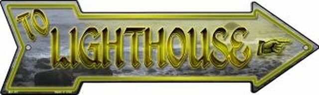 To Lighthouse Metal Arrow