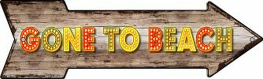 Gone To Beach Metal Arrow