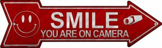 Smile Youre On Camera Metal Arrow
