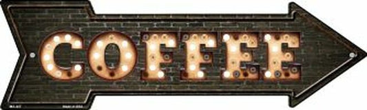 Coffee Bulb Letters Metal Arrow