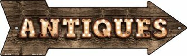 Antiques Bulb Letters Metal Arrow