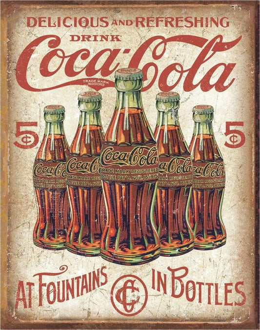 COKE - 5 Bottles Retro