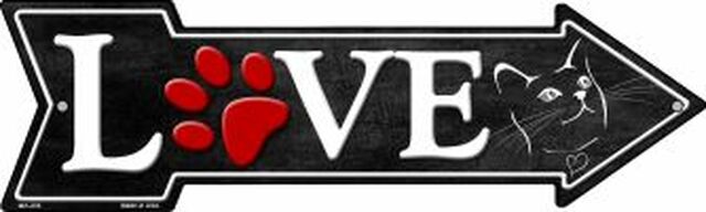 Love Cats Metal Arrow